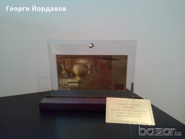 Банкноти сувенири 200 златни евро банкноти със сертфикат идеалните подаръци, снимка 4 - Декорация за дома - 16978219