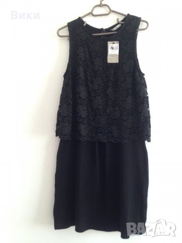Нова черна рокля с дантела, снимка 3 - Рокли - 22678551