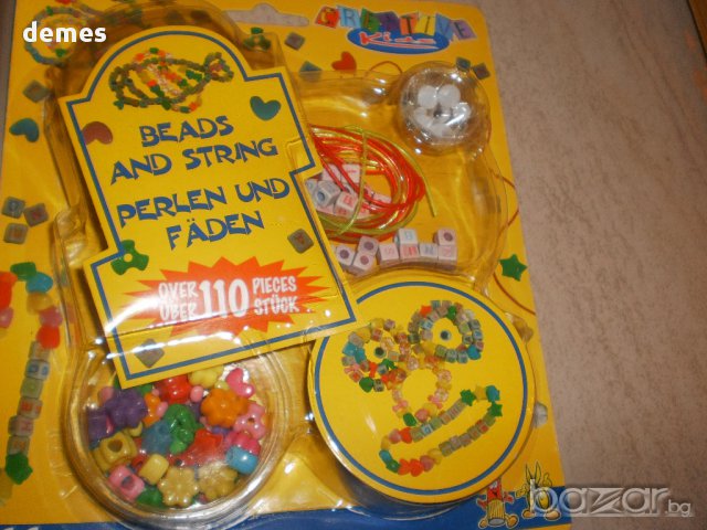 Детски комплект за низане и декорация от 110 елементи, нов , снимка 3 - Образователни игри - 16595120
