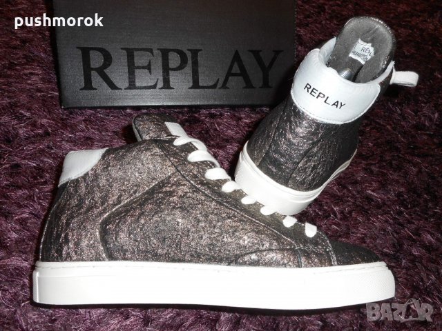 REPLAY Hall Hi-Top Trainers, снимка 7 - Кецове - 21698500