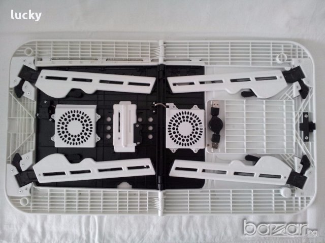 Масичка за лаптоп с 2 вентилатора+usb удължител, снимка 4 - Друга електроника - 17072298