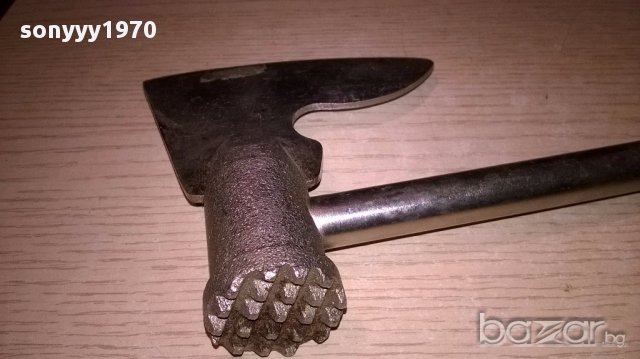 антика брадва/чук за месо или друго-33х12см, снимка 6 - Градински инструменти - 18052916