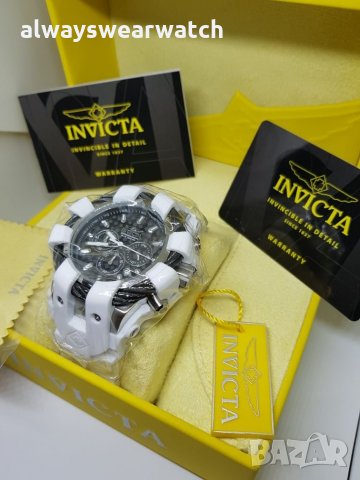 Invicta Bolt Carbon - White / Инвикта Болт Карбон - Бял / чисто нов мъжки часовник / 100% оригинален, снимка 3 - Мъжки - 22466114