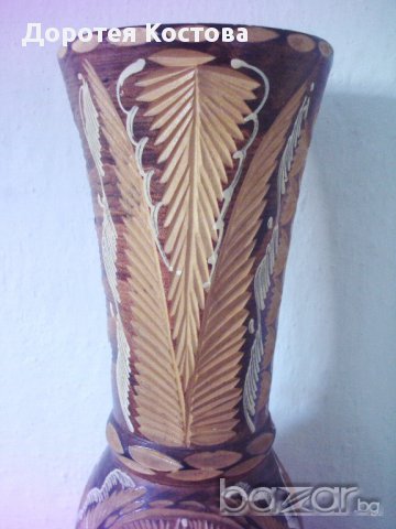 Стара ваза дърворезба 3, снимка 12 - Антикварни и старинни предмети - 10410547