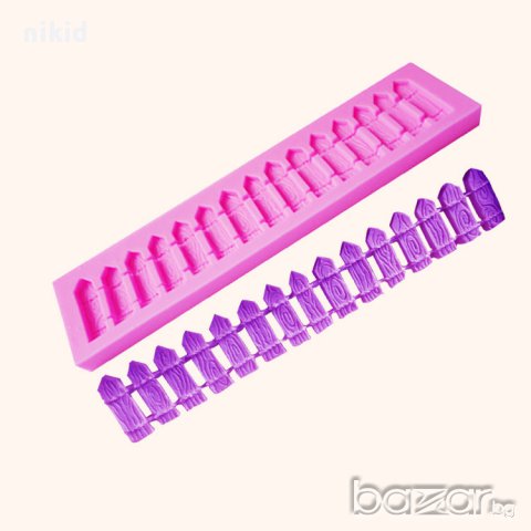 ограда борд кант силиконов молд декорация украса фондан торта мъфини и др, снимка 2 - Форми - 17764643