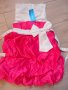 детска официална обемна рокля в циклама тип балон набрана пола, снимка 2