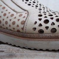 Дамски резани обувки от естествена кожа , снимка 5 - Дамски ежедневни обувки - 25692681