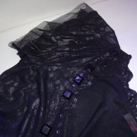 M/L размер Pina Fly блуза, черна, камъни – M/Lразмер, снимка 3 - Корсети, бюстиета, топове - 25034796