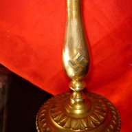 Страхотен бронзово месингов свещник Свастики , снимка 13 - Антикварни и старинни предмети - 17737358
