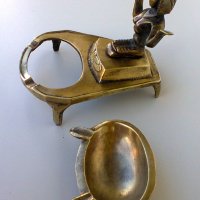 Клеопатра - пепелник от месинг, снимка 2 - Антикварни и старинни предмети - 25590420
