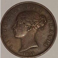 1855 Great Britain Penny  aXF, снимка 1 - Нумизматика и бонистика - 16183218