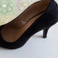Велурени черни дамски обувки, снимка 8 - Дамски ежедневни обувки - 14662978