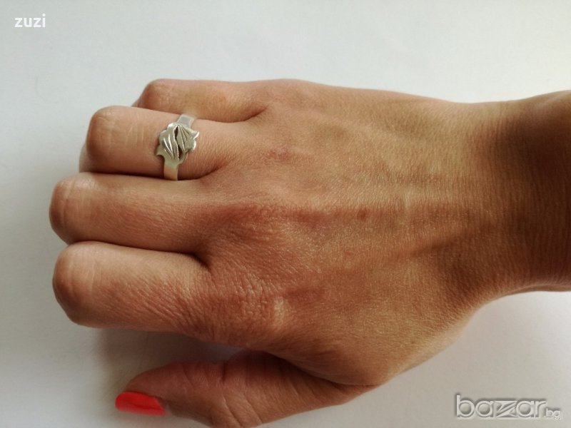 Сребърен пръстен , ръчна изработка - сребро проба 925, снимка 1
