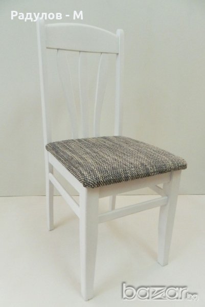 Трапезен стол Лале бял, снимка 1