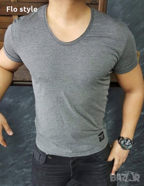 РАЗПРОДАЖБА!!!Сива мъжка тениска с къс ръкав, снимка 1
