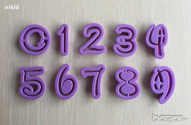 стил дисни цифри числа форми ръкопис резци за украса декор торта тесто фондан шоколад, снимка 1