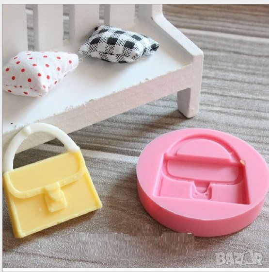 Висока дамска чанта куфарче силиконов молд форма тесто декорация шоколад фондан украса, снимка 1