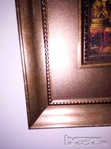 Картина златна рамка цветя, снимка 1