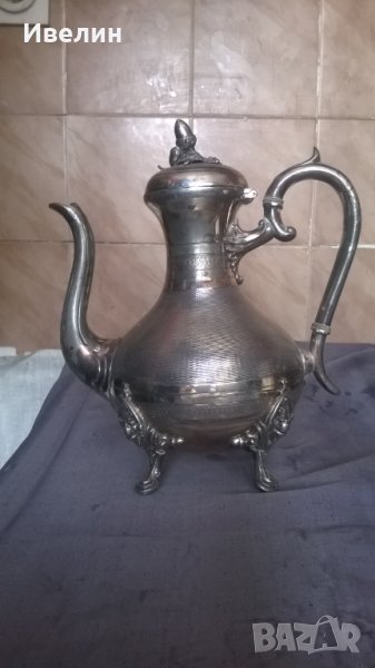 стара посребрена барокова кана, снимка 1