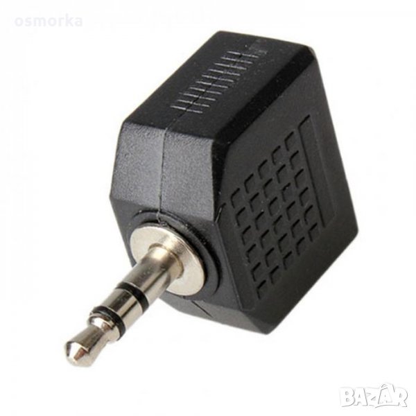 3.5 мм аудио жак разклонител сплитер 3.5 mm за слушалки музика за две слушалки, снимка 1