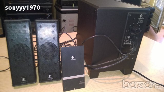 logitech x-240-subwoofer-активен+колони+управление-внос швеицария, снимка 2 - Ресийвъри, усилватели, смесителни пултове - 10372780