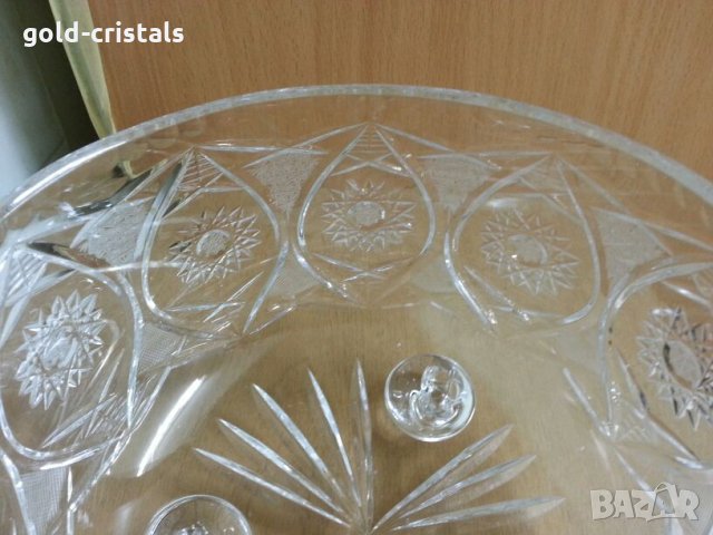  кристална купа фруктиера, снимка 3 - Антикварни и старинни предмети - 22286963