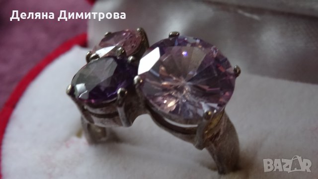 Комплект сребърни бижута с камъни "Сваровски" НАМАЛЕНИ, снимка 5 - Бижутерийни комплекти - 23033238