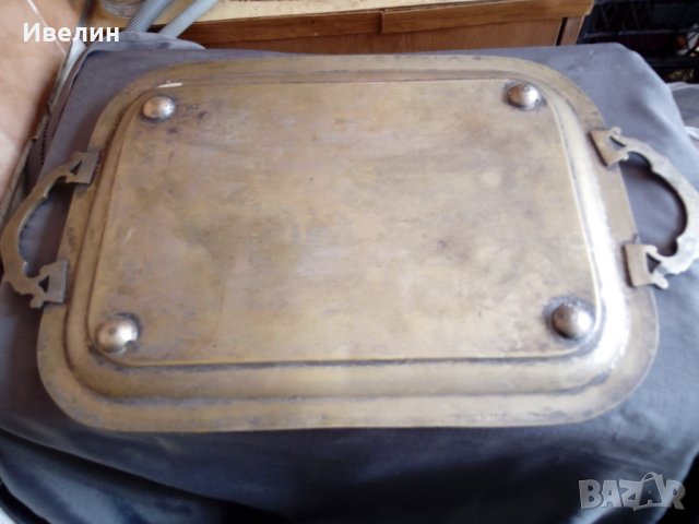 стара посребрена бронзова табла, снимка 4 - Антикварни и старинни предмети - 23042998