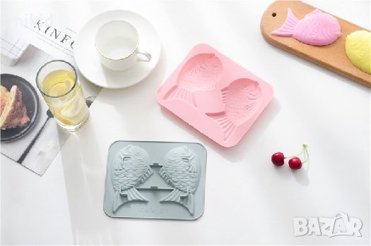 3d 2 бр голяма риба силиконов молд форма декорация торта фондан шоколад гипс