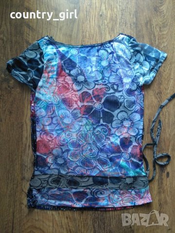 Desigual - страхотна дамска тениска, снимка 3 - Тениски - 25132419