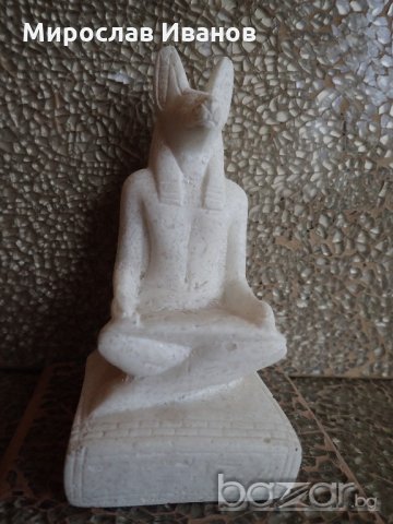 каменна статуетка на египетски бог , снимка 2 - Колекции - 21129590
