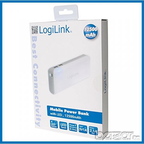 Logilink Mobile Power Bank 10000mAh, IP44 мобилно зарядно за таблети и смартфони, снимка 1 - Външни батерии - 17801698