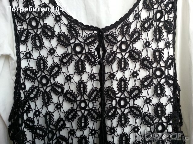  плетен елек блуза туника ръчна изработка  , снимка 4 - Жилетки - 11035770