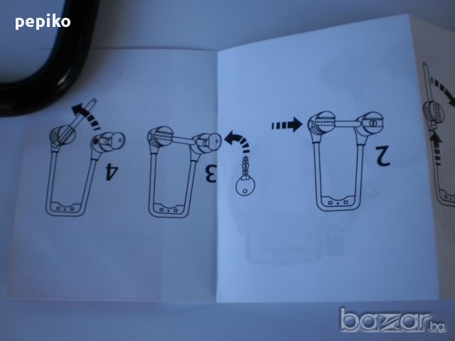 Продавам колела внос от Германия оригинално заключващо устройство,катинар за велосипед BASTA, снимка 2 - Аксесоари за велосипеди - 15904725