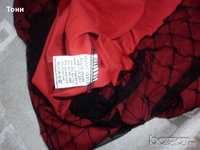 Дамска рокля Magic Stiyle в червено и черно , снимка 7 - Рокли - 19136737