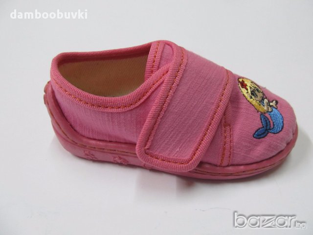 Български пантофи в розово с русалка, снимка 2 - Бебешки обувки - 17615862