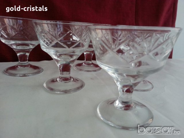  Ретро кристални чаши , снимка 5 - Антикварни и старинни предмети - 20115737