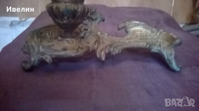  бронзова мастилница рококо, снимка 2 - Антикварни и старинни предмети - 25270193