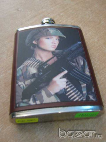 Шише метално със снимка за джоб - 2, снимка 3 - Подаръци за мъже - 7935690