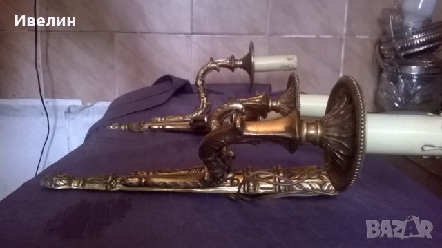 два барокови аплика за стена , снимка 3 - Лампи за стена - 25033586