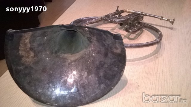 АНТИК-ретро колекция-Тромбон 65/35см-сребро-внос швеицария, снимка 15 - Духови инструменти - 15002831