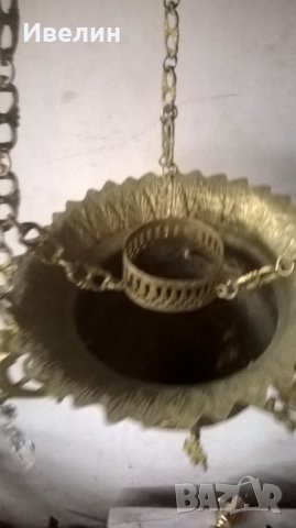 старо кандило от бронз, снимка 4 - Антикварни и старинни предмети - 24824810