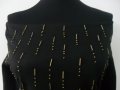 Черна рокля с интересни елементи размер С, снимка 3