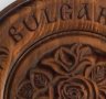 Чиния с дърворезба на роза и надпис България, снимка 4