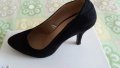 Велурени черни дамски обувки, снимка 8
