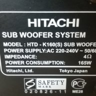 hitachi htd-k160(s) sub woofer system-japan-4ohms/165w-внос англия, снимка 7 - Ресийвъри, усилватели, смесителни пултове - 8052642