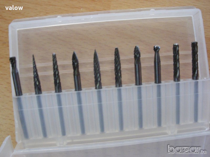 Фрезери борфрези борчета твърдосплавни к-т 10 бр Дремел Dremel cnc, снимка 1