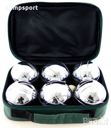 Комплект 6 топки за петанк от хромирана стомана нови, снимка 1