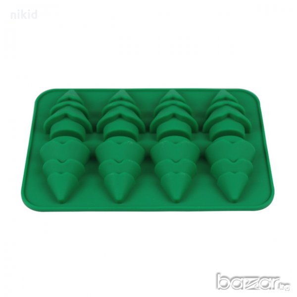 3D Борчета Елхи Елха 8 бр силиконов молд за пълнене с тесто шоколад желе салата гипс сапун украса, снимка 1