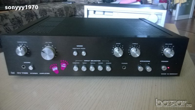 dual cv-1100 stereo amplifier-внос швеицария, снимка 1